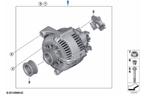 Generaator – BMW 12317533469