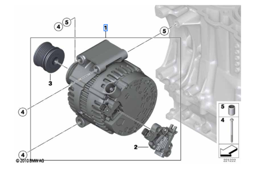 Generaator – BMW 12317604782