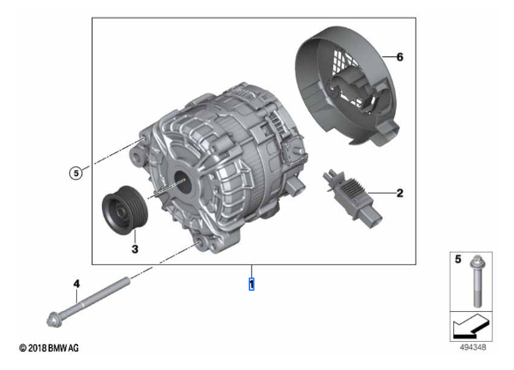 Generaator – BMW 12318575059